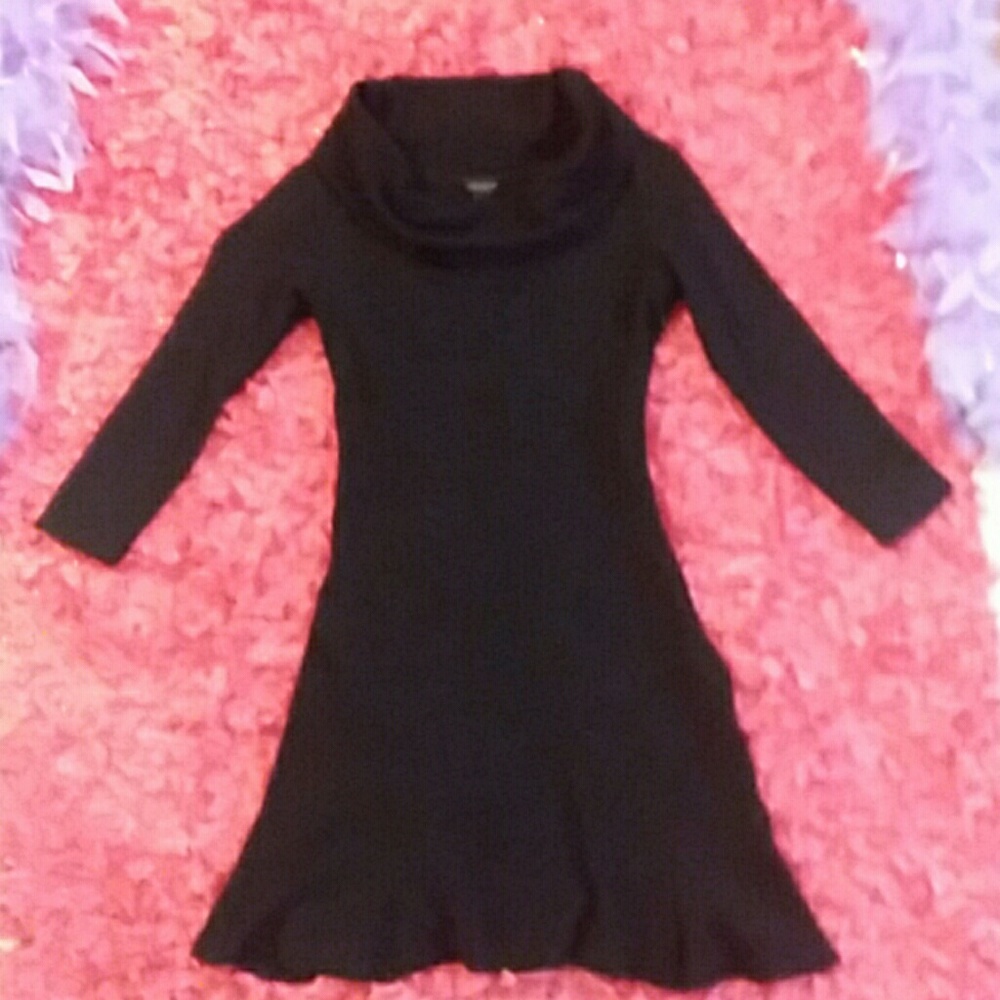 Ann Taylor Black 3/4 Sleeve Dress